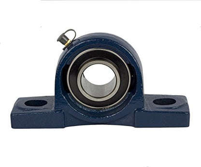 Jeremywell UCP205-16 Pillow Block Bearing (2 Pack), 1 inch Bore, 2 Bolt Flange Mounted, Solid Cast Iron Base, Self-Alignment - size: UCP205-16