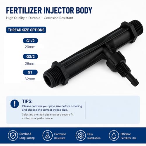 G1/2 Venturi Fertilizer Injector Switch Water Tube Kit - size: G1/2