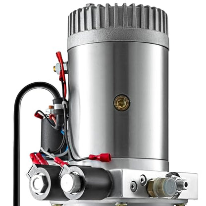 Mophorn 6 Quart Hydraulic Pump Hydraulic Power Unit (Plastic, 6 Quart/Double Action) - size: Double Acting 6 Quart