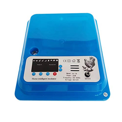 TECHTONGDA 16 Eggs Digital Egg Incubator Automatic Poultry Hatcher with Egg Turning and LCD Display 110V