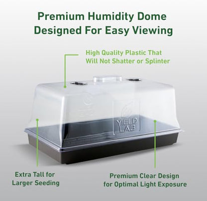 7 Inch Clone Dome - 10 Pack Humidity Vented Domes - Plant Growing - color: Clear, size: 10-Pack