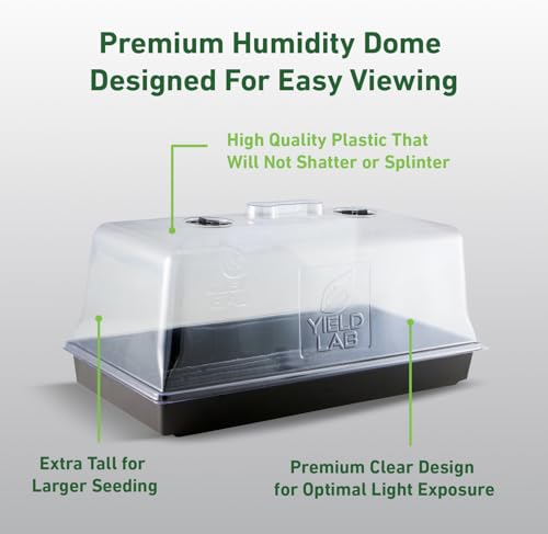 7 Inch Clone Dome - 50 Pack Humidity Vented Domes - Plant Growing - color: Clear, size: 50-Pack
