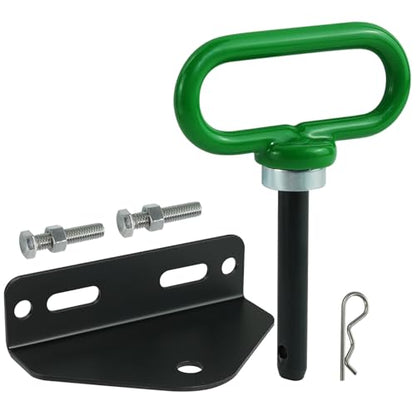 Heavy Duty Zero Turn Mower Trailer Hitch with Bolts 1/8"(3mm) and Strong Magnetic Hitch Pin 1/2'' HoleTrailer Hitch Mount Black (Pack of 1) - color: Green-Black