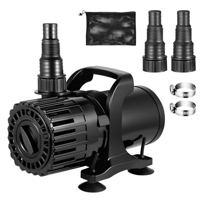 100W Pond Pump, Adjustable Flow 690~1,800GPH Fountain Pump - size: 100W