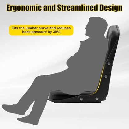 Universal Forklift Seat, Adjustable Tractor Suspension Seat Scratch-Resistant PVC Construction for Excavator Backhoe