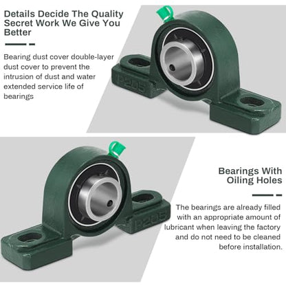 Gisafai 8 Pcs UCP205-16 Pillow Block Bearing with 5/8" Bore - style: UCP205-16