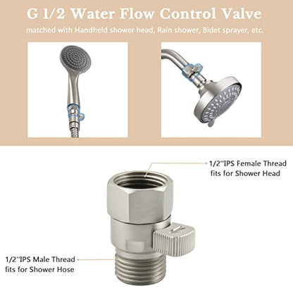 APLusee Shower Head Flow Restrictor for Bathroom Shower, Brushed Nickel - color: Brushed Nickel