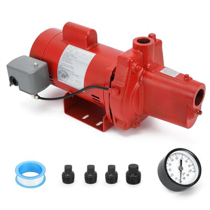PTNHZ Cast Iron Shallow Well Jet Pump, 1 HP, 23 GPM, 115/230V