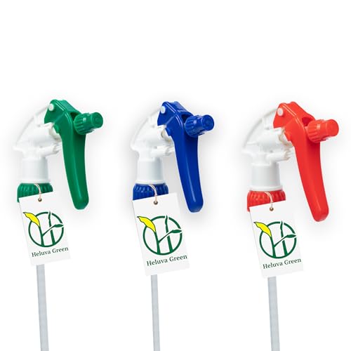 Heluva Green Spray Bottle Nozzle Replacement Tops, Mixed 3 Pack - color: Mixed, size: 3 Pack