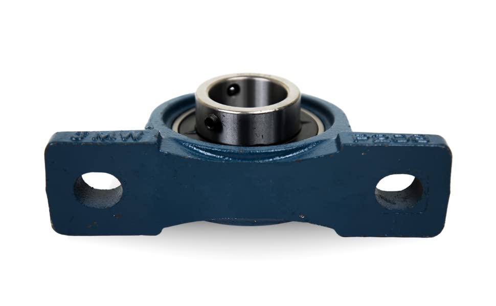 Jeremywell UCP205-16 Pillow Block Bearing (2 Pack), 1 inch Bore, 2 Bolt Flange Mounted, Solid Cast Iron Base, Self-Alignment - size: UCP205-16