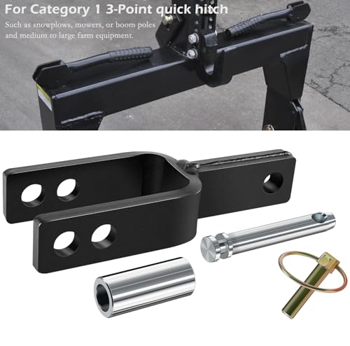 Versatile Quick Hitch Adapter with Adapter Sleeve Used to Adjust Top Link Bracket Movements for Category 1 top Link