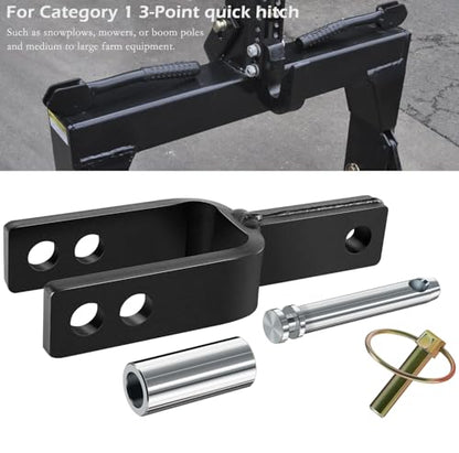 Versatile Quick Hitch Adapter with Adapter Sleeve Used to Adjust Top Link Bracket Movements for Category 1 top Link