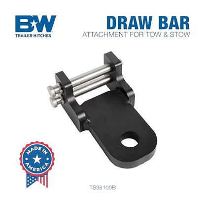 B&W Trailer Hitches Draw Bar Attachment TS35100B - Fits 2" Shank Tow & Stow