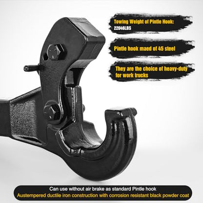 Nilight 10-TON Pintle Hitch for 2-Inch Receiver Hook 20000LBS - color: Pintle Hitch