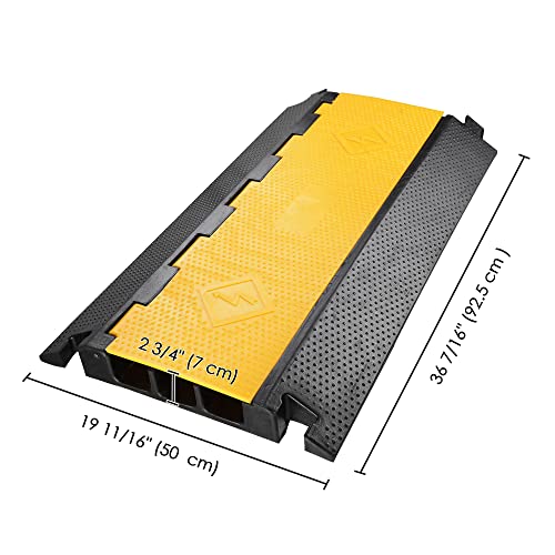 Yescom Cable Ramp Protector 3 Channel Garden Hose Protecitive 44000 Lbs - size: 2.8"H - 3 Channel