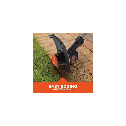 BLACK+DECKER String Trimmer and Weed Wacker, Electric Corded Weed Eater, 13-Inch Cutting Deck, 4 Amp Motor, Lightweight (BEST935)