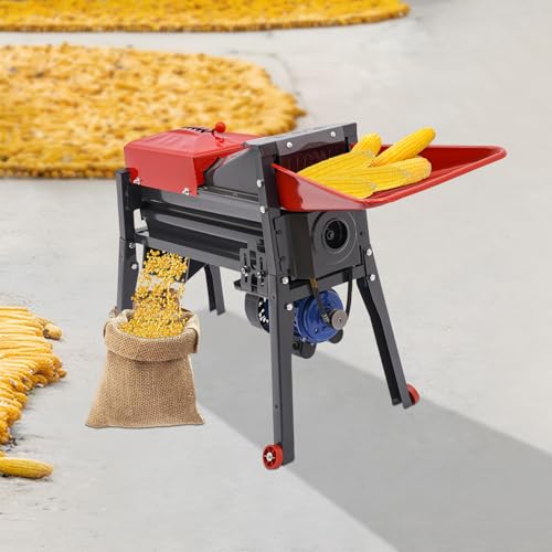 Heavy Duty Electric Corn Thresher Machine, Automatic Corn Peeling Tool, Efficient Corn Sheller for Dry Corn, Ideal for Small Farms and Agricultural Use