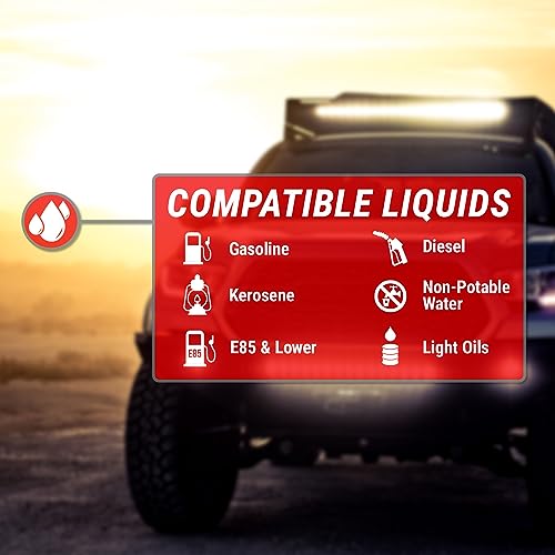 TERA PUMP Gas Diesel E15 to E85 Battery Powered Transfer Pump - style: XL Auto Stop Pump (D)