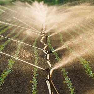 Drip Irrigation Fittings Kit for 1/2" Tubing, 18 Pieces Set Barbed Connectors - 6 Tees, 6 Couplings, 6 Elbows - Drip Line Parts (17mm .600" ID) Half Inch for Garden Sprinkler Systems - color: 18 Pieces Set