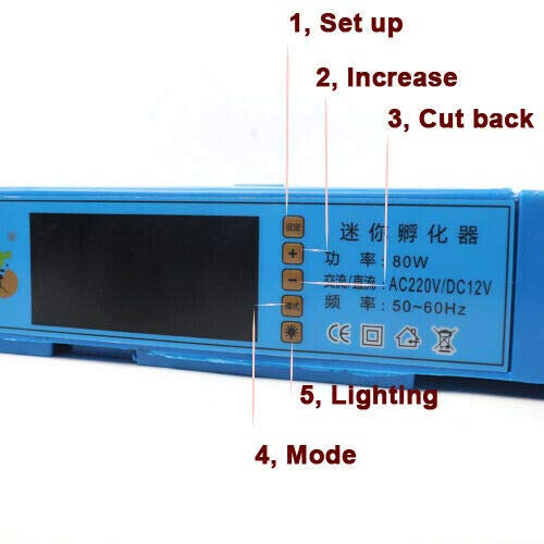 Egg Incubator with Adjustable Automatic Egg Turning and Humidity Control, 64 Eggs Digital Incubator for Chicken Quail Poultry Birds Eggs (64 Eggs Incubator)