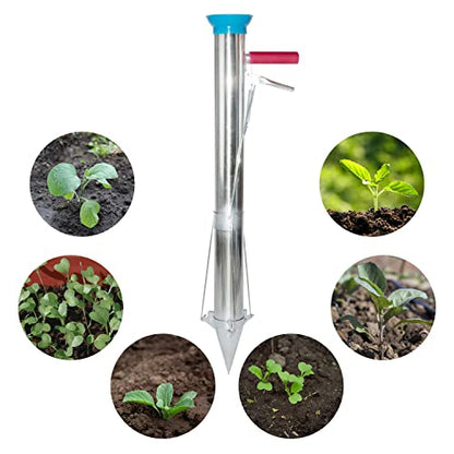 AIWFL Seedling Transplanter Long Handled Bulb Planter Tools Stainless Steel - size: Single Handle