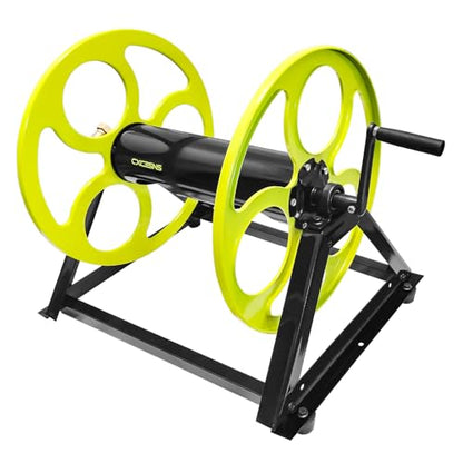 Wall Mount Garden Hose Reel 400FT, Fits 5/8"Hose with 3/4" Brass Fitting