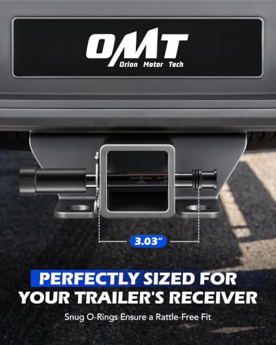 OMT 2 Pack Locking Hitch Pin Set with 5/8" Pin for 2 " Receiver - color: Black, size: 2 in - 2 Pack