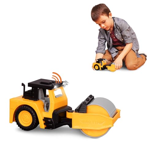 Driven by Battat – 7-Inch Steam Roller Toy with Lights & Sounds, Movable Parts, Construction Vehicle for Boys & Girls, Durable Design, Realistic Details, 3+ Years Toy for Kids - style: Steam Roller
