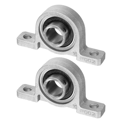 uxcell 2pcs KP002 Pillow Block Bearings 8mm Bore Bearing Units Zinc Alloy Flange Mounted Bearing Housing, P6(ABEC3) - size: 15mm