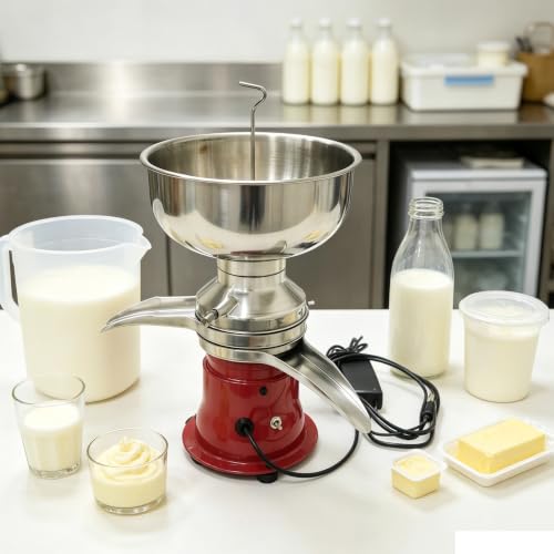 110V Stainless Steel Electric Milk Cream Separator 50L/H Output