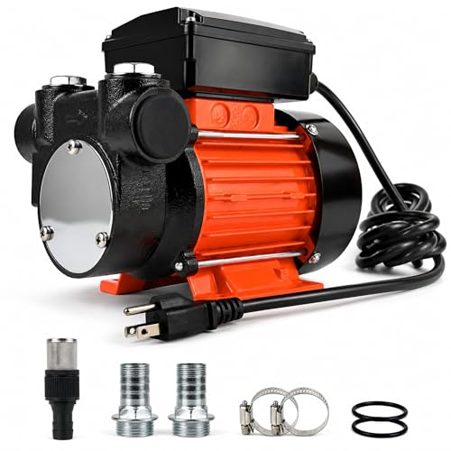 110V Oil Transfer Pump, 1/2 HP 18 GPM Electric Fuel Transfer Pump for Diesel, Kerosene, Biodiesel