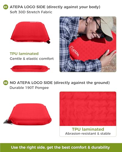 ATEPA Inflatable Seat Cushion - color: 1 Pack - Red