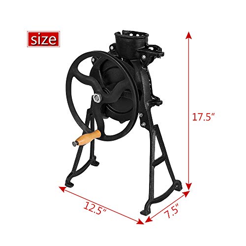 Manual Corn Thresher - Hand Sheller With Wooden Handle, Cast Heavy Duty Iron Shelling Machine for Small Farm and Household Usage