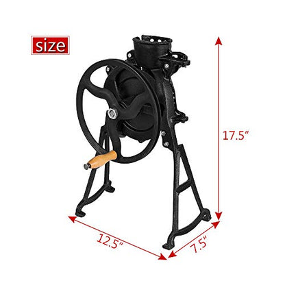 Manual Corn Thresher - Hand Sheller With Wooden Handle, Cast Heavy Duty Iron Shelling Machine for Small Farm and Household Usage