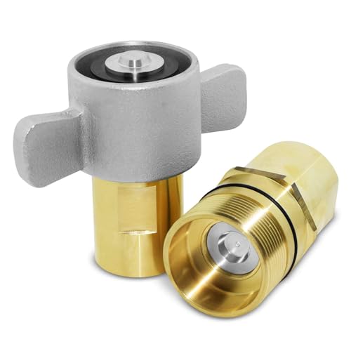 3/4" NPT Wet-Line Wing Nut Heavy Duty Hydraulic Quick Disconnect Coupler/Coupling Set for Live Bed Dump Trailer Hydraulic Systems - size: 3/4" NPT