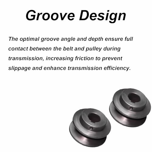 tooloflife Cast Iron V Belt Pulley, Heavy-Duty V-Groove Pulley for Industrial/DIY Power Transmission (22mm/0.87in) - size: 22mm/0.87in