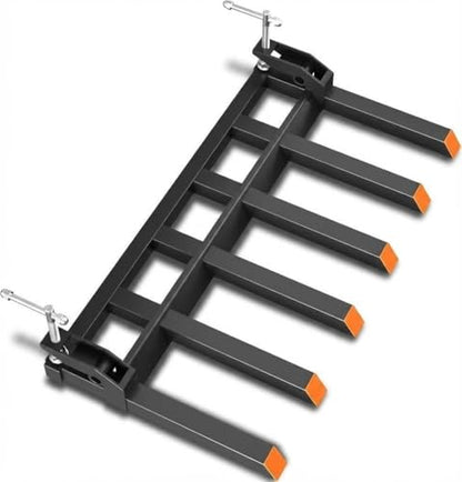 Heavy Duty Clamp-On Debris Forks for 60" Tractor Bucket Capacity Pallet