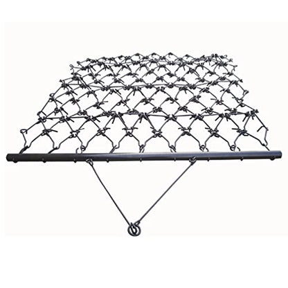 Field Tuff 4 Foot Heavy Duty Steel Durable Chain Rake Field Leveling Drag Harrow Hook Up to ATV, UTV and Utility Tractor, Black - size: 4x4 Foot