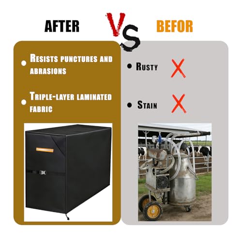 Milking Machine Cover for Cows and Goats, 35.4”x15.8”x35.8”