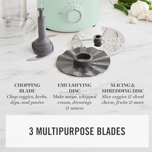 Martha Stewart 10 Cup Food Processor & Electric Chopper, One Touch Pulse - color: Honeydew Green