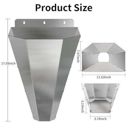 Large Chicken Cone for Butchering 3 Pack, Stainless Steel Kill Cones - size: 3pack-Large