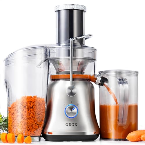 GDOR 1300W Powerful Juicer Machines with Larger 3.4" Feed Chute 56oz Jug