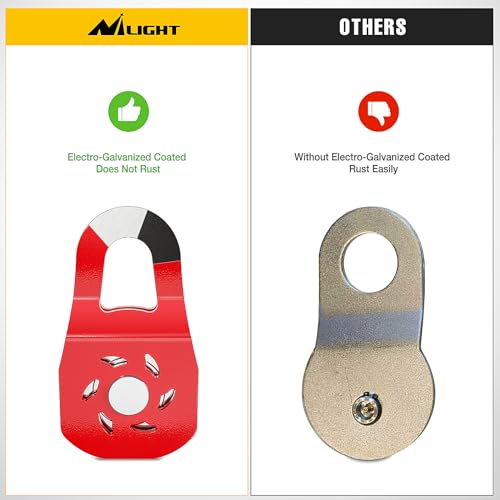 Nilight 10 Ton Winch Snatch Block, Heavy Duty Recovery Pulley - color: Winch Snatch Block