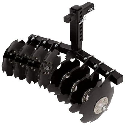 Big Buck 32" Pull Behind Disc Plow Harrow UTV Implement with 2" Receiver Mount, Cultivates 1 to 2 Acres - size: 32 Inches