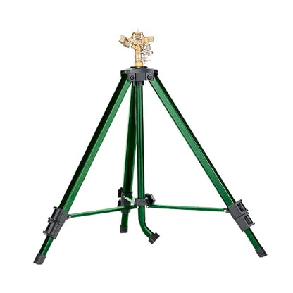 Orbit 58308Z Brass Impact Sprinkler on Tripod Base - Heavy-Duty Brass Sprinklers on Tripod.