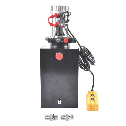 15 Quart Double Acting Hydraulic Power Unit, 12V DC, 3200 PSI - color: Double Acting, size: 15 Quart