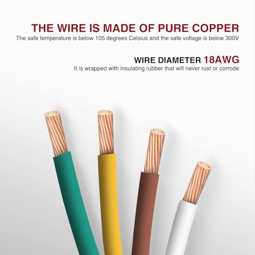 Nilight 4 Way Flat Trailer Coiled Extension Cable 3 Feet - color: 4 Way Coiled Jacket Cable 3 Feet