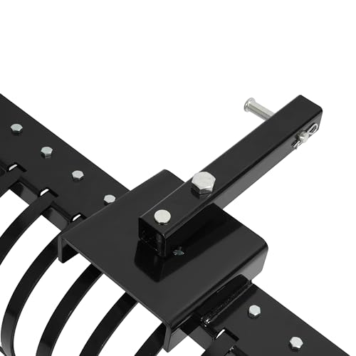 WUTIST 48" Tow Behind Landscape Rake and Hitch Compatible with UTV Tractor