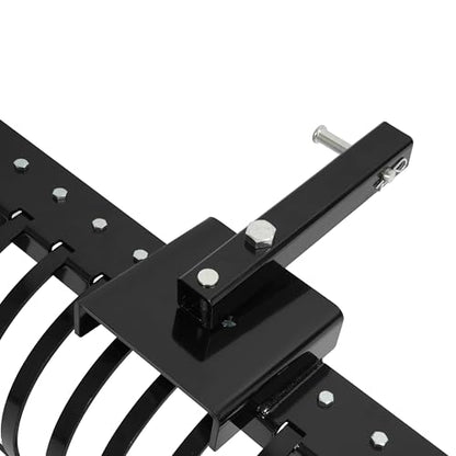 WUTIST 48" Tow Behind Landscape Rake and Hitch Compatible with UTV Tractor
