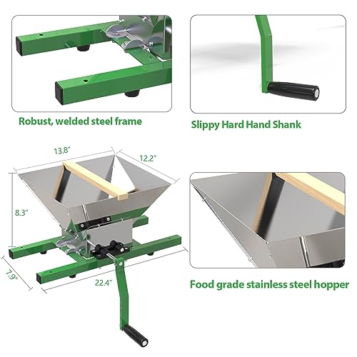 Fruit Wine Press and Crusher and Filter Bag,100% Nature Apple&Grape&Berries Crusher Manual Juice Maker for Kitchen